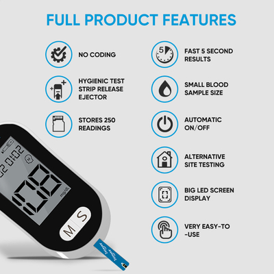 Intelligent Blood Glucose Meter Smart Blood Glucose Meter Blood Glucose Test Meter One Touch Blood Glucose Meter